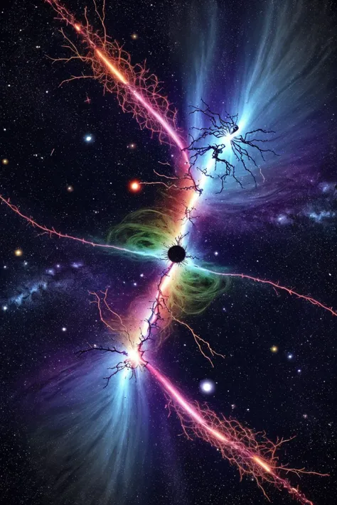 a neuron spinning around the universe because they are in love
