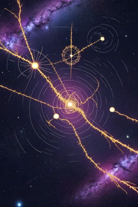 a neuron spinning around the universe because they are in love