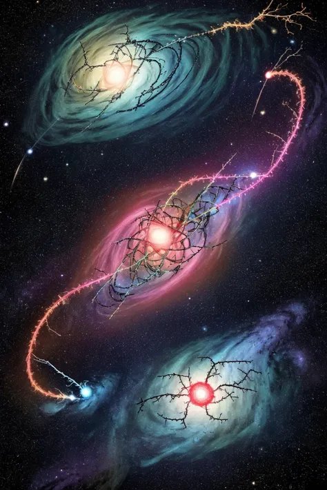 a neuron spinning around the universe because they are in love