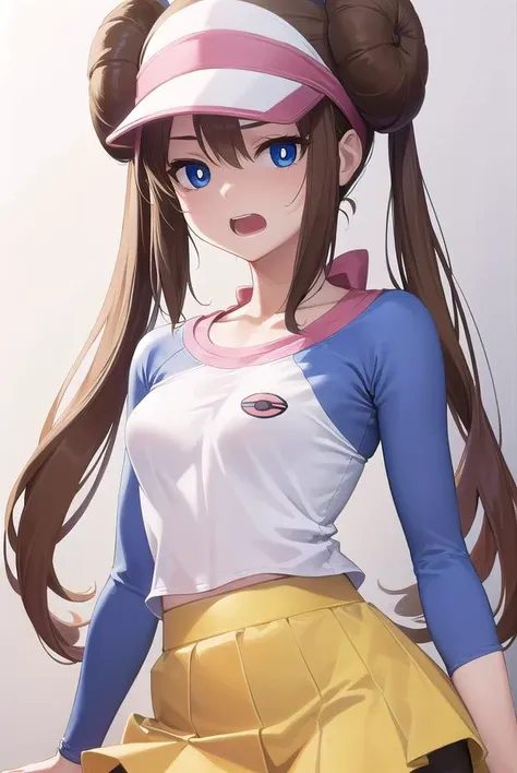 rosa, <lyco:rosa-lyco-nochekaiser:1>,
rosa, brown hair, double bun, doughnut hair bun, hair bun, blue eyes, hair between eyes, twintails, (small breasts:1.2), <lora:smirkingeye_v100:1>, <lora:smirkingmouth_v100:1>, open mouth,
BREAK pantyhose, pantyhose under shorts, raglan sleeves, skirt, yellow skirt, white shirt, blue sleeves, long sleeves, visor cap,
BREAK looking at viewer, upper body, fully body,
BREAK outdoors,
BREAK <lyco:GoodHands-beta2:1>, (masterpiece:1.2), best quality, high resolution, unity 8k wallpaper, (illustration:0.8), (beautiful detailed eyes:1.6), extremely detailed face, perfect lighting, extremely detailed CG, (perfect hands, perfect anatomy),