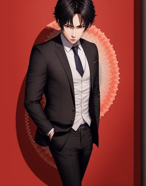 Masterpiece, 4K, Ikemen,  <lora:Badass_Ikemen:0.6>, Badass Ikemen, symmetrical, centered, facing the viewer, business suit