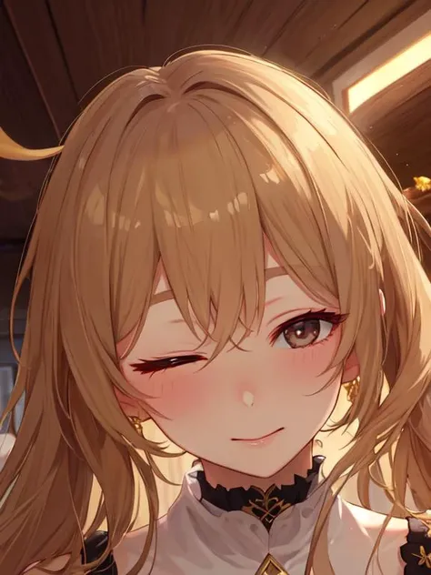 masterpiece, best quality,
1girl,one eye closed,