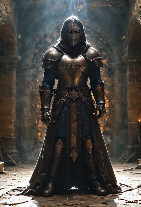 ultra detailed, dark, low-key,chiaroscuro,  amazing quality, masterpiece, best quality, hyper detailed, UHD, perfect anatomy, portrait, dof, majestic,:2, cinematic lighting, studio lighting, backlighting, lighting, warm light shining through elegant and noble hooded cape,  (8soldiers, 4knights, 4archers:1.4), highly detailed soldiers, awesome, inspiring,  Capture the thrilling showdown between the 8 heroic soldiers and a colossal monster boss in an epic battle, bosstyle, tanned skin:0.8, tanlines, loop lighting:1.2, Rembrandt lighting:1.2She's clad in a full set of burnished metal armochainmail coif r, clutching a pristine long sword emitting a magical glow. The blade emanates heat, adorned with bright, vibrant runes. Her regal armor and attire feature elegant, deadly designs. (tanned leather colored hood:2), gold accents,( holding a magical flaming longsword with a glowing rune on the blade:0.9):2,  awesome, inspiring,  Capture the thrilling showdown between the twenty heroes and a colossal monster boss in an epic battle, bosstyle, battling in a great colorful castle, sieging castle, epic massive army, Embrace the action and chaos as these formidable forces clash against a castle. cinematic composition,   loincloth,small woman:1.5, 20 year old , perfect 10,,  younger:1.  (fractal art:1.6), hyperrealism:2, full body shot,, aerial shot:1.7), ,realistic, great lighting,aesthetic,
atmospheric haze, cinematic composition, shadows, national geographic style.