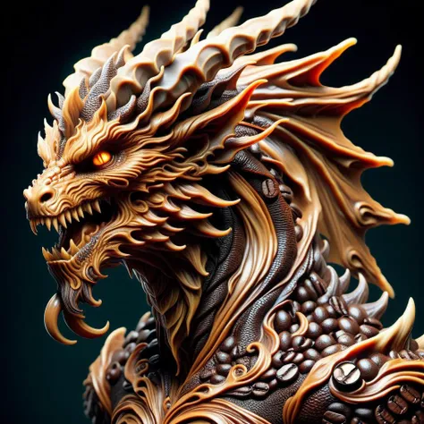 hyper detailed masterpiece, dynamic, awesome quality,cofzee satyr, dragon like creature, deadly gaze,crown on head, scaled skin with a menacing appearance, reptilian eyes, sharp fang like teeth, coiled for attack, distinctive, intimidating posture, ,sense of danger and fear, teamwork, <lora:cofzee:0.7> <lora:DonMC0ff33Ch0c_XL-000006:0.65> DonMC0ff33Ch0c