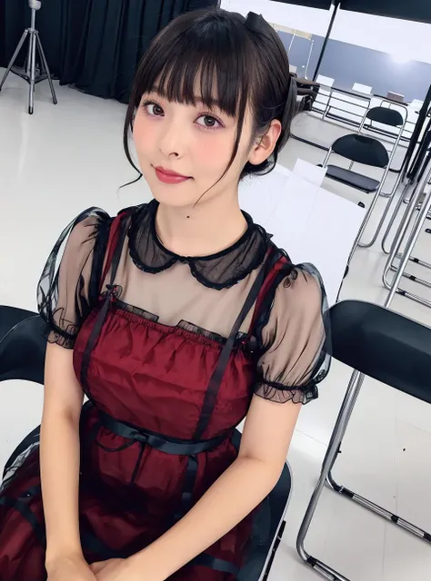 (8k, RAW photo, best quality, masterpiece:1.2),(realistic, photo-realistic:1.37), ultra-detailed,
1girl, sumip, solo, red dress, looking at viewer, sitting, chair, short sleeves, see-through, short hair,
cinematic lighting, (photo background:1.2)
<lora:sumip2:1>