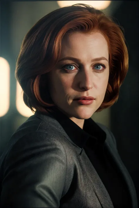 very realistic photo of agentscully, portrait with soft light, studio quality, highly detailed, bright light, light effects, colorful, vibrant,
<lora:DanaScullySD_v2:0.8>