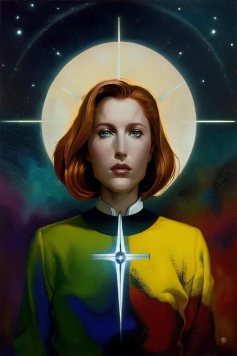 <lora:DanaScullySD_v2:1> agentscully, (Excelsis Dei), highly detailed, cinematic, mysterious, surreal, abstract,