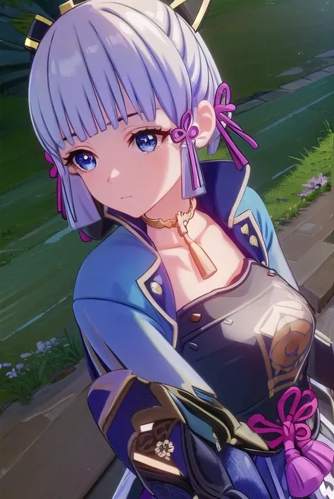 ayakakamisato, <lora:genshin ayaka kamisato ingame-lora-nochekaiser:1>,
ayaka kamisato, blunt bangs, blue eyes, blue hair, hair ornament, hair ribbon, hair tubes, long hair, ponytail, tress ribbon
BREAK arm guards, armor, armored dress, black dress, black gloves, light blue jacket, breastplate, dress, fingerless gloves, flower knot, gloves, neck tassel, open clothes, open jacket, socks, tabi, tachi-e, bridal gauntlets, choker, japanese armor, japanese clothes, short sleeves,
BREAK outdoors,
BREAK looking at viewer, (cowboy shot:1.5),
BREAK <lyco:GoodHands-beta2:1>, (masterpiece:1.2), best quality, high resolution, unity 8k wallpaper, (illustration:0.8), (beautiful detailed eyes:1.6), extremely detailed face, perfect lighting, extremely detailed CG, (perfect hands, perfect anatomy),