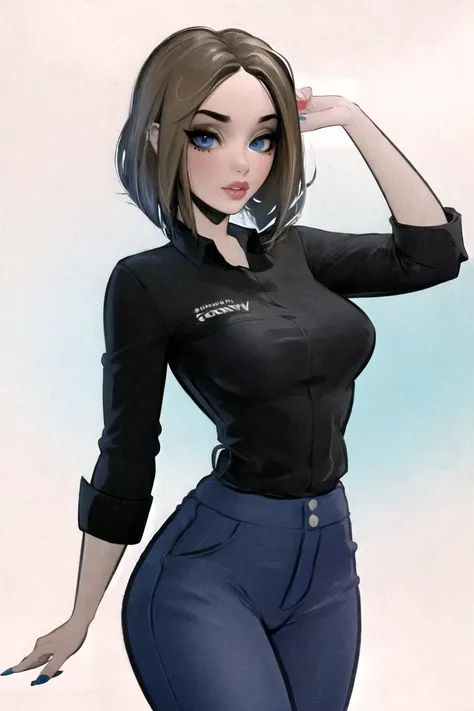 masterpiece, best quality, high quality, highres,looking at viewer,
ARTSTYLE_VintagePinup_jazy_ownwaifu, www.ownwaifu.com,
1girl, solo, simple background, pose,
tattoo,
<lora:ARTSTYLE_VintagePinup_jazy_ownwaifu-15:1>
MEME_samsung_sam_ownwaifu, www.ownwaifu.com,
blue eyes, brown hair, short hair, medium hair, mole under eye, nail polish, blue nails, freckles, lips, breasts, nose, makeup, blush, eyelashes, medium breasts, lipstick,
black shirt, denim, blue pants, wristwatch, collared shirt, jeans, pants,
<lora:MEME_samsung_sam_ownwaifu-15:0.8> ,