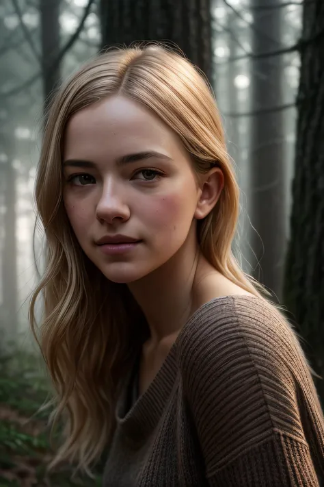 real life raw photo of a woman (blonde Will4F1tzg3r4ld01:0.99), full body photoshoot, full round fac, (brown off the shoulder sweater:1.1), (forest clearing:1.1), photo of the most beautiful artwork in the world, cinematic lightning, highly detailed, professional majestic oil painting by Ed Blinkey, Atey Ghailan, Studio Ghibli, by Jeremy Mann, Greg Manchess, Antonio Moro, trending on ArtStation, trending on CGSociety, Intricate, High Detail, (Sharp focus:1.1), dramatic, photorealistic painting art by midjourney and greg rutkowski, natural light, (morning haze:1.2), ((looking at viewer)), (detailed pupils:1.3), <lora:LowRa_2:0.3>, <lora:add_detail:0.7>