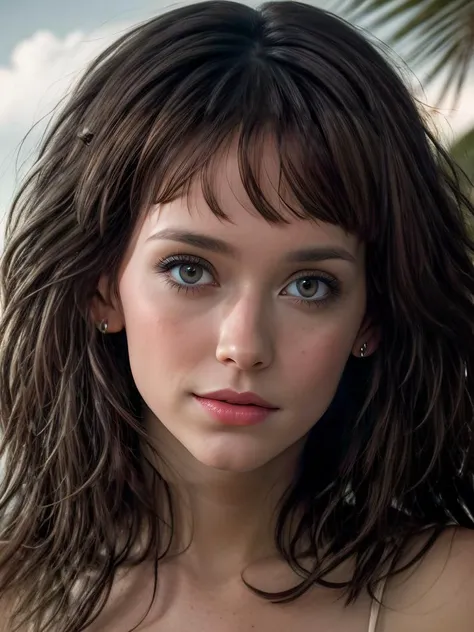 1 girl,masterpiece,best quality,photograph,film grain,extremely detailed CG Unity 8k wallpaper,photorealistic,realistic,8k,highres,cinemagraph,(full body:1.4),(real skin:1.3),<lora:add_detail:1>,(add detail:1.3),(real skin:1.4),official art,beach,cloudy sky,bokeh,white sleeveless dress,barefoot,anklet,(upper body:1.5),
