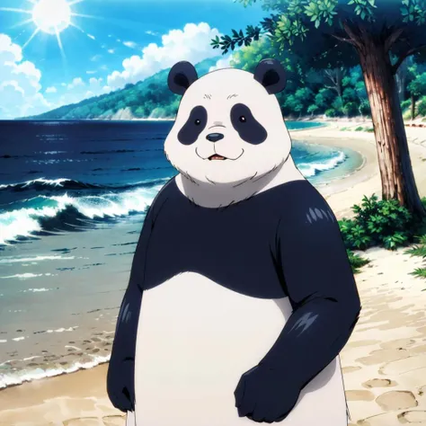 masterpiece,highres,high quality,extremely detailed,solo,
<lora:PandaSenior001:0.7>,
PandaSenior,1Panda,
ocean,beach,sunshine,