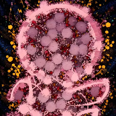 an exploding photon rose, <lora:pollock:1.0> p0ll0ck <lora:Goodsell_v1:1.0>