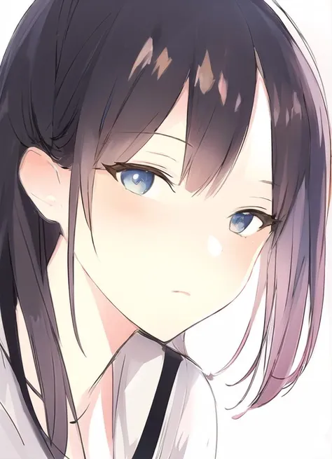 1girl, face_focus, close_up, hime_cut, blunted_bangs, upper_body,
highres, masterpiece, 1girl, eye contact, stare, skin_blush, gradient eyes, simple background, sketch lines, sketch, pastel, watercolor,
<lora:ipmya_style:1>