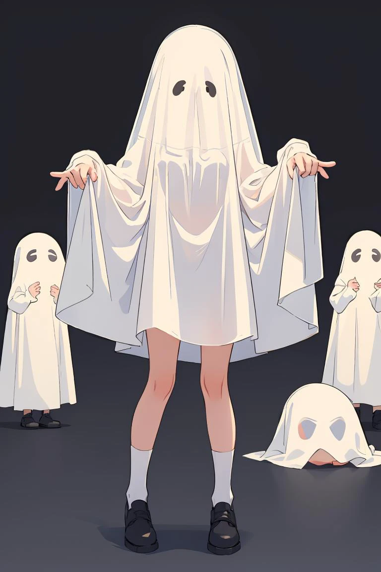 (masterpiece, best quality), 1girl, <lora:ghost_costume:1> ghost_costume