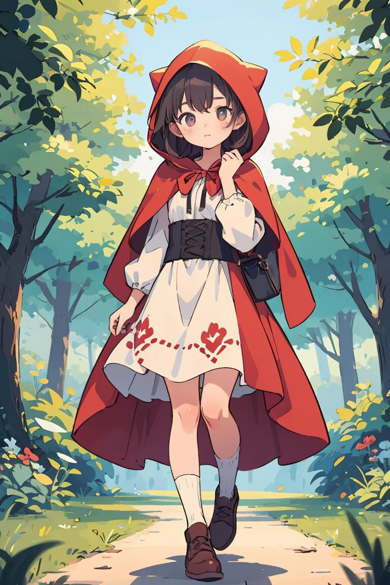 (masterpiece, best quality), 1girl, <lora:little_red_riding_hood_v0.1:1> little red riding hood