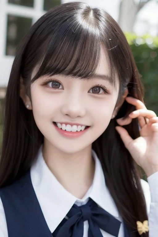 solve, 1 Girl, Looking at the audience,Young and beautiful Japan woman, Very cute face, Gorgeous appearance, Big Breasts,Long Bob Hair,smile,(school uniform:1.3),Beautiful Eyes,(that'the wind is strong:1.3), 混雑した道をsmileで歩く,Glossy Lips, Double eyelids on both eyes, Natural Makeup, Long eyelashes, 艶やかで滑らかなライトブラウンのLong Bob Hair, Asymmetrical bangs, Shiny skin, Center image, 高solve, High detail, Detailed hairstyle, Detailed face, Great cinema lighting, Octane Rendering, Vibrant, Surreal, Perfect limbs, Perfect Anatomy, Spread your hair、Slender beauty:1.4、((Saggy breasts:1.4))、Exposing breasts、Slim Abs、Tight waist、(smile:1.2) 、(Pleated mini skirt、Lift up your skirt:1.2))、thin and long beautiful legs、Legs wide open、(See-through black stockings:1.2)、(Lace panties:1.2、Beautiful pussy exposed、Take off、pussy creampie、pubic hair:1.4)、(From below:1.2)、Backlight、