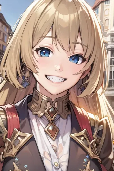 est quality, masterpiece, ultra high res, (photorealistic:1.4) ,smile, teeth, <lora:ziya:0.6>, <lora:shadowverseTetraLora_v10:0.8>