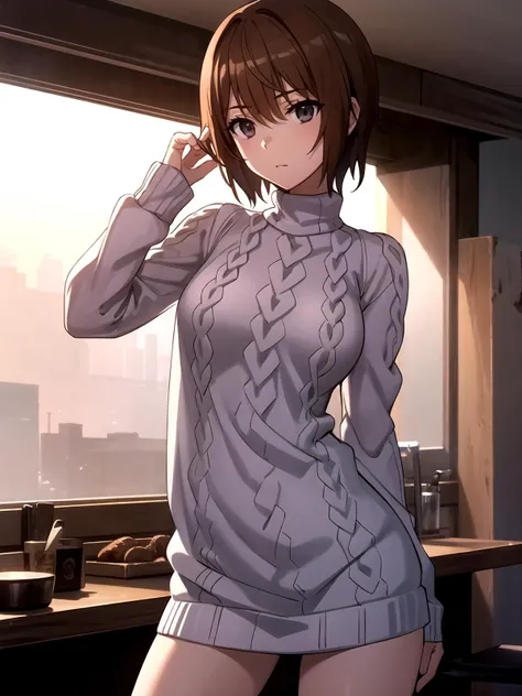 1girl, <lora:Saiai_Kinuhata:0.7>, (solo), sexy, sweater