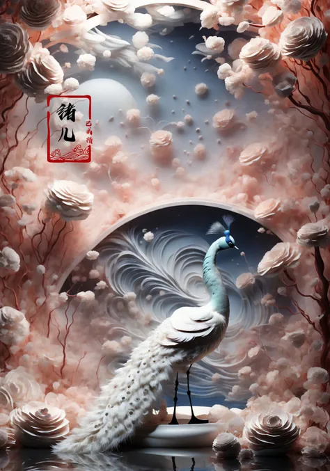 (dramatic, gritty, intense:1.4),masterpiece, best quality, 32k uhd, insane details, intricate details, hyperdetailed, hyper quality, high detail, ultra detailed, Masterpiece, photographyPeacocks
with water, feathers, Peacocksin the style of minimalist stage designs, white square stand in background, realistic landscapes with soft, tonal colors, circular shapes, rendered in cinema4d, minimalistic elements,tabletop photography,
<lora:~Q?hLbdD_q-photography:1>