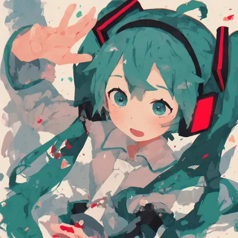 score_9, score_8, score_7, score_6, hatsune miku, anime, cartoonized,2d illustration, simple, simple background, 
 <lora:CH:1>