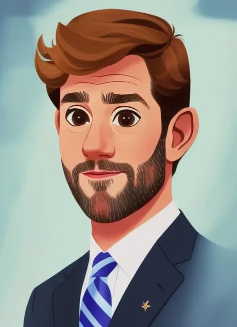 btywtrclr, portrait of John Krasinski as Jim Halpert, the office tvshow