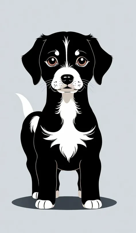 award winning simple vector art, masterpiece,best quality,vector art,ChopioMinimalist, simple minimal vector logo design cute puppy,simple background,solo,standing,simple background <lora:Minimalist-v2-01:1.3>,