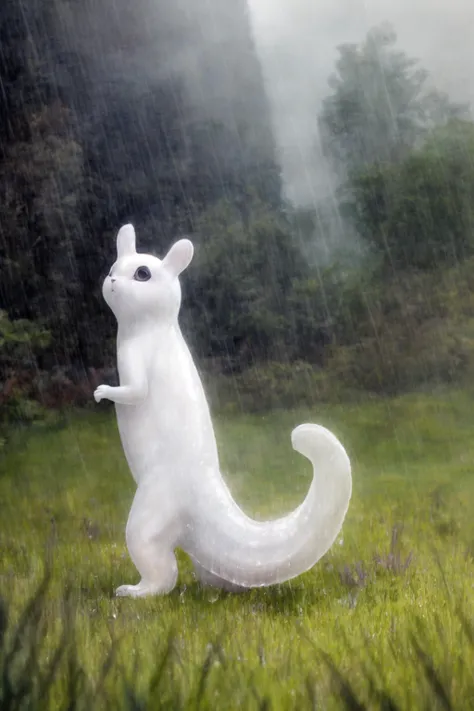 (slugcat:1.2), (tail:1.2), standing, white body, solid eye color,(raining:1.1), grass <lora:slugcatv1.1:1> , highres,(intricate details:1.2),(perfect details), <lora:add_detail:0.5>