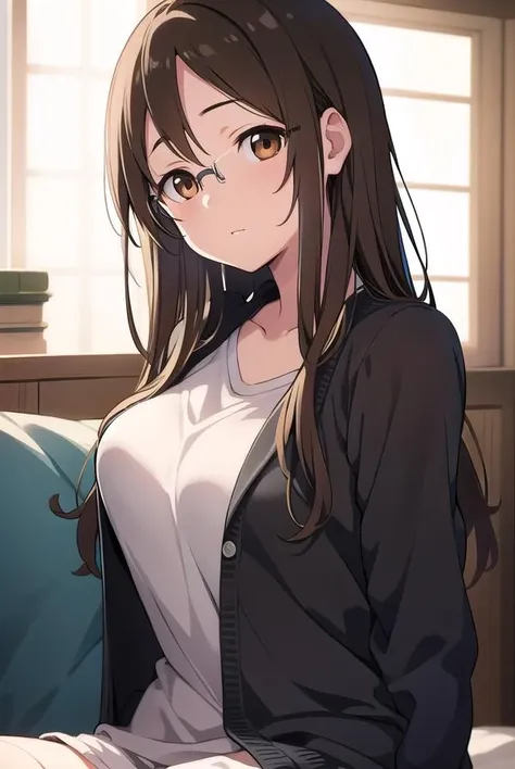 sawakoyamanaka, <lora:sawakoyamanakatest:1>,
sawako yamanaka, (brown eyes:1.5), brown hair, glasses, long hair,
BREAK lingerie,
BREAK looking at viewer,
BREAK indoors, bed,
BREAK <lora:GoodHands-vanilla:1>, (masterpiece:1.2), best quality, high resolution, unity 8k wallpaper, (illustration:0.8), (beautiful detailed eyes:1.6), extremely detailed face, perfect lighting, extremely detailed CG, (perfect hands, perfect anatomy),