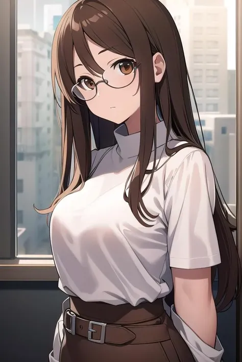 sawakoyamanaka, <lora:sawakoyamanakatest:1>,
sawako yamanaka, (brown eyes:1.5), brown hair, glasses, long hair,
BREAK belt, official style, pantyhose, teacher, dress, light brown dress, skirt, pencil skirt,
BREAK looking at viewer,
BREAK indoors, classroom,
BREAK <lora:GoodHands-vanilla:1>, (masterpiece:1.2), best quality, high resolution, unity 8k wallpaper, (illustration:0.8), (beautiful detailed eyes:1.6), extremely detailed face, perfect lighting, extremely detailed CG, (perfect hands, perfect anatomy),