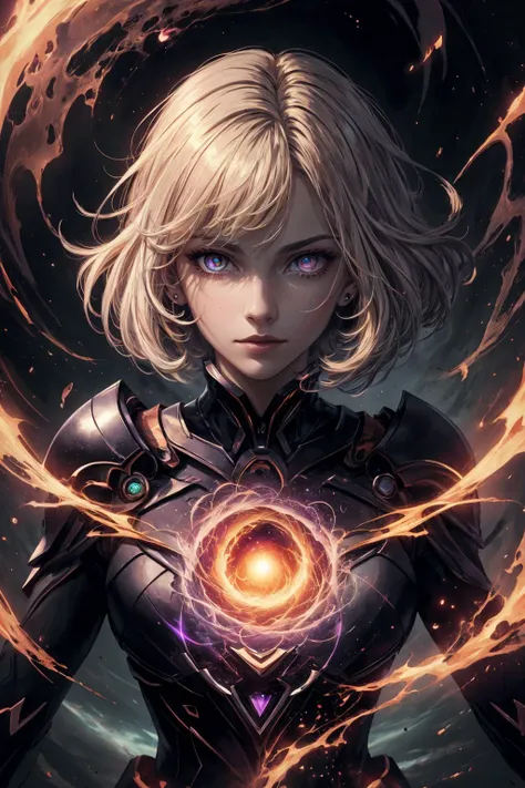 (masterpiece, best quality), photorealistic rendering, stylized digital art, abstract and colorful paint style, <lora:add_detail_v5:1>
1 girl, adult (elven:0.7) woman,  jade eyes, platinum blonde razor cut hair,
Style-GravityMagic, portrait, solo, (full body:0.6), looking at viewer, detailed background, detailed face, (<lora:InfraBlackholeTech:0.6>, warp,  excessive energy, inblackholetech theme:1.1) (glowing eyes:1.1), medium, psychic powers, awareness,  levitation,  hypnosis, telepathy,  psychomancy,  precognition, clairvoyance,  aura,   mind portal,  concentric purple psychic energy emanating,   clouds in background, ethereal atmosphere,