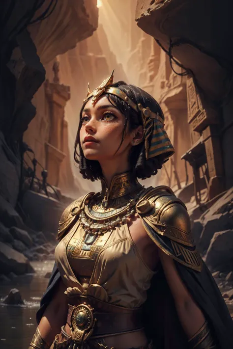 (masterpiece, best quality), photorealistic rendering, stylized digital art, <lora:add_detail_v5:1>, <lora:anime3d:0.75>, <lora:3DMM_V12:0.25>, 3DMM,
1 girl, adult woman, freckles, amber eyes, chestnut short hair,
portrait, solo, upper body, looking up, detailed background, detailed face, (<lyco:CulturePunkBundle-000007:0.5>, OldEgyptAI, ancient egyptian theme:1.1) middle-eastern desert warrior, light brown turkic clothes, silk cape, intricate patterns, dynamic pose, north-african culture, shimmering water in background, desert storm, sunshine, dry climate, cinematic atmosphere,
<lora:colorhalf00d:0.3>, colorhalf00d,