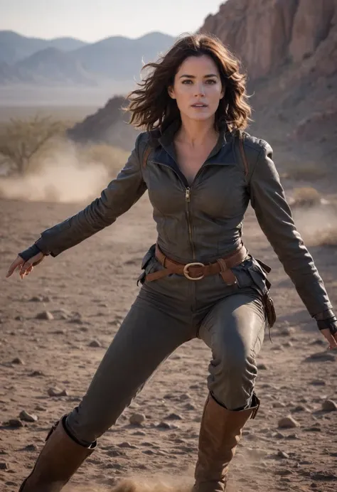 action shot, (full shot view :1.1), parker posey in a (Nomadland (2020) film scene:1.1),soft lighting,detailed realistic,glamour shoot,high quality,rendered by octane,(completed artwork),aperture f/7,sharp focus,((detailed face and eyes)),epic,shutter speed 1/100 sec,film photo,shutter speed 1/100 sec, <lora:RMSDXL_Creative:1.5>, <lora:RMSDXL_Enhance:1>, <cdt:col1=0.3;col2=0;col3=0.5;d1=0.9;d2=0.9;con1=0.9;bri=0;sat=0.5;comment=modern nikon> <lora:d\EnvyActionShotXL01:0.25>, action shot,