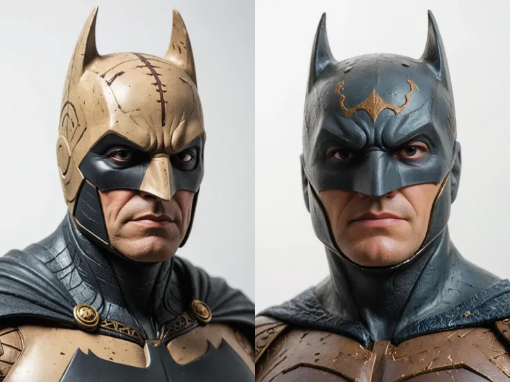 a <lora:RMSDXL_Photo:3> on white background, close up of Etruscan Batman , marvel comic book styling