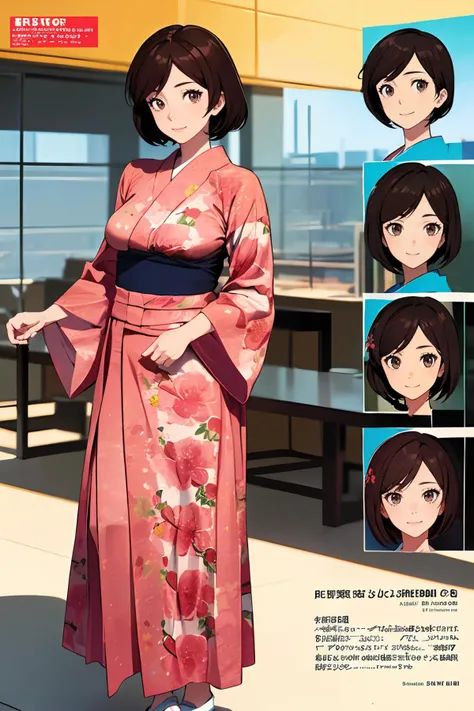 8k high quality detailed,highres,comic,anime,detailed image,
(an illustration of a teenage girl posing,(an illustration of girl,teenage girl)),(magazine_illustration),(magazine_sheet),
(, FumikoAkebi,1woman,30yo,short hair,brown hair,brown eyes,large breasts),(Pan Am Smile),detailed_face,realistic_skin_texture,
((reaching):0.5),
(, jyojifuku,obi,wide sleeves,yukata,dress,floral print),realistic clothing texture,<lora:FumikoAkebi:0.6>,<lora:jyoji fuku v7:0.45>