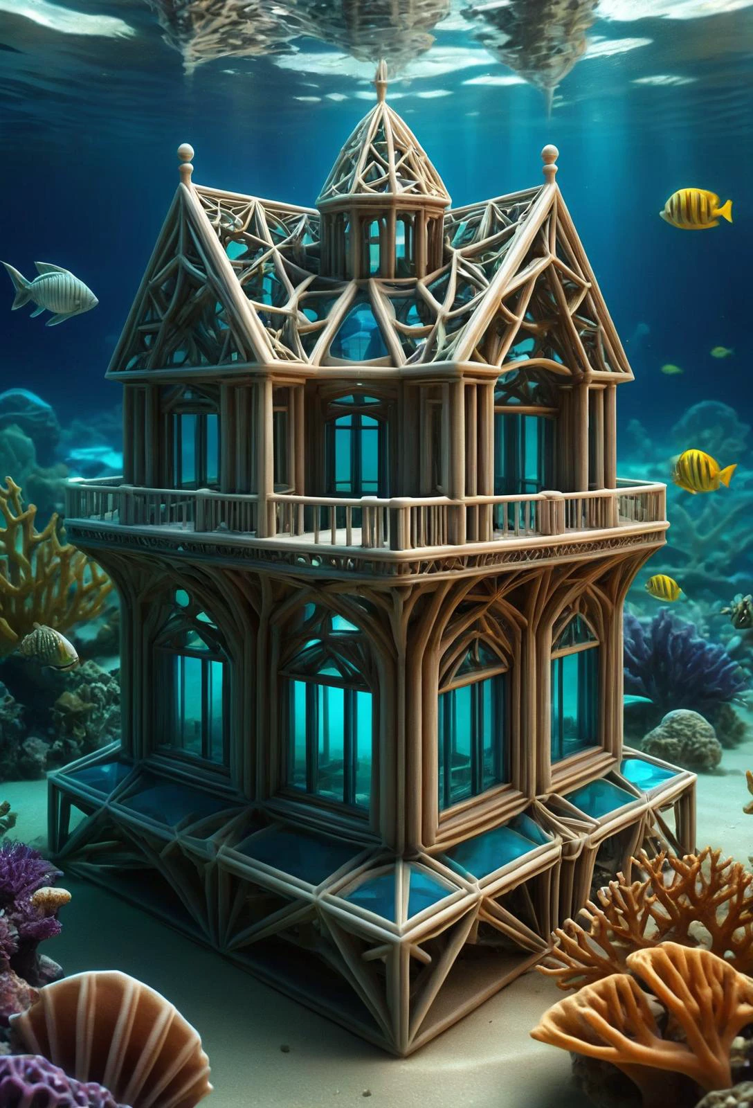 amazing quality, masterpiece, best quality, hyper detailed, ultra detailed, UHD, depth of field,
building under water, undersea life, colored glass,
<lora:ral-pnrse-sdxl:1.2>, ral-pnrse,
<lora:add-detail-xl:0.8>,
<lora:EnvyBetterHiresFixXL01:0.8>,