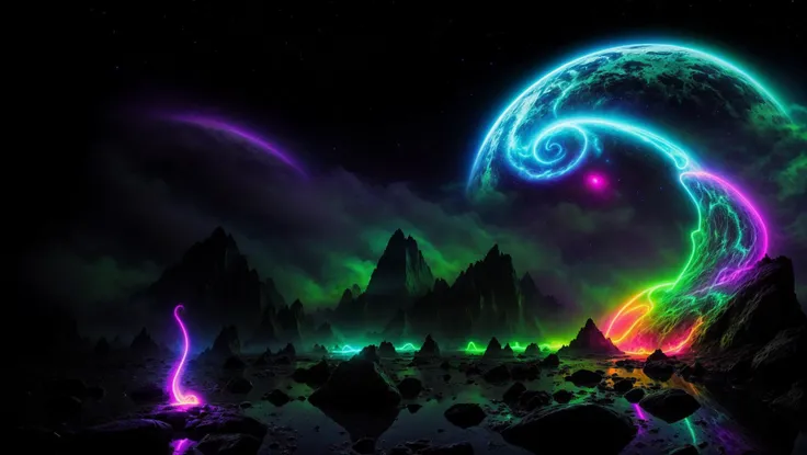astral wave, cosmic conflagration, alienscape, neon chrome color theme, reflective, shiny, <lora:add_detail:0.5> <lora:waterVFX:0.5> <lora:ClothingAdjuster3:0.5> <lora:realistic:0.5>