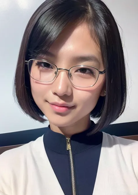 photo of <lora:grace_v1:0.98>, (shiny skin:1.2), (oil skin:1.1), (raw photo:1.2), (photorealistic:1.4), (Kpop idol), (shiny skin:1.2), (sailor uniform, glasses), (bob cut), jumping