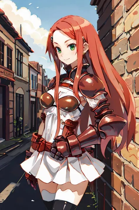 ultra detailed, masterpiece, best quality,
solo,
cowboy shot,
soft smile, light smile,
<lora:ffta_ritz_malheur-10:0.7> ritz malheur, red hair, green eyes, armor, thighhighs, armored dress,
<lora:final99:1>