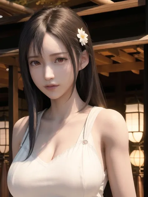 (photorealistic:1.4),best quality,realistic, masterpiece, an extremely delicate and beautiful, CG,extremely detailed ,highres, extremely detailed, 1girl, tifa_lockhart,beautiful detailed girl,full body, realistic,japanese clothes, beautiful detailed red eyes, light on face, cinematic lighting,
<lora:koreanDollLikeness_v15:0.4>,  <lora:tifaMeenow_tifaV2:0.6>