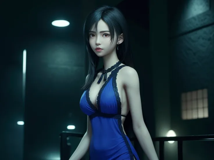 photorealistic,best quality,realistic, masterpiece, an extremely delicate and beautiful, (red eyes:1.5), glowing red eyes, extremely detailed ,highres, extremely detailed,depth of field, nipple chubby, no bra, smile,
1woman, tifa_lockhart,beautiful detailed wonman,full body, (large breasts), realistic,black_hair, long_hair, symmetry eyes, (big red eyes:1.5),
beautiful detailed red eyes, light on face, pureerosface,<lora:tifaMeenow_tifaV2:0.8>,<lora:Japanese-doll-likeness:0.3>,