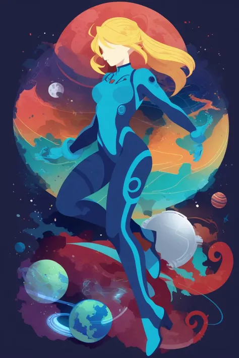 sambanekostyle, masterpiece, best quality, very aesthetic, absurdres, extremely detailed, intricate,
(simple background:1.4), samus_aran, 21 years old, mature female, zero suit,
space, moon, planet, spaceship,
<lora:SambaNekoStyle_animagineV31_v110:1>