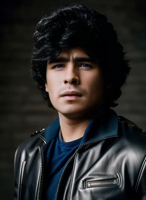 masterpiece, best quality, portrait photo of sks man with leather jacket, 4k, 8k, 8k realistic, sharp focus, intricate, high resolution <lora:maradona:1>