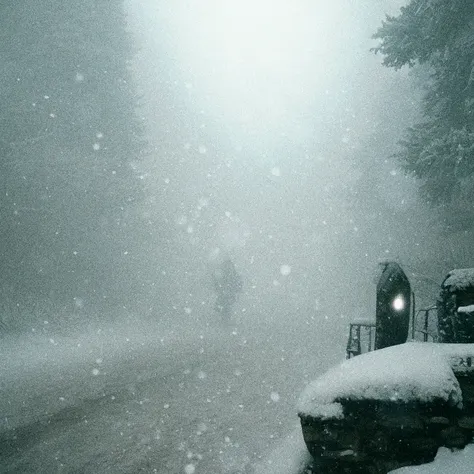 classicnegative photo, snow, fantasy, 1970s dark fantasy movie, haze, halation, bloom, dramatic atmosphere, centred, rule of thirds