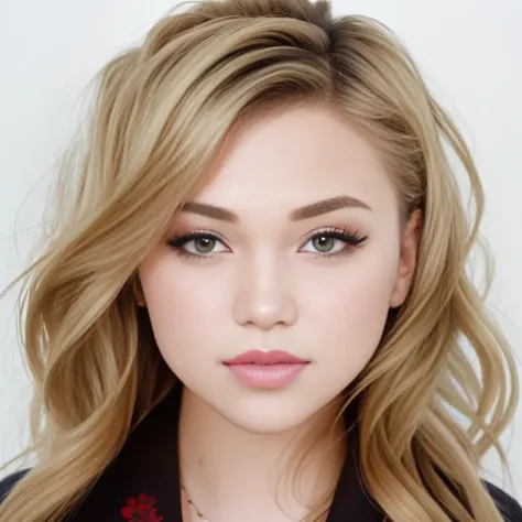 Olivia Holt (masterpiece, best quality), ,masterpiece, beautiful detailed eyes, looking at viewer, (detailed beautiful face),  extremely detailed, high, 1girl, brown hair, long hair, best quality,  red lipstick  <lora:Olivia Holt:1>