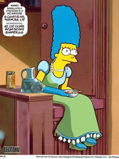 The secret life of Marge Simpson VintageMagStyle <lora:SDXL-VintageMagStyle-Lora:1>
