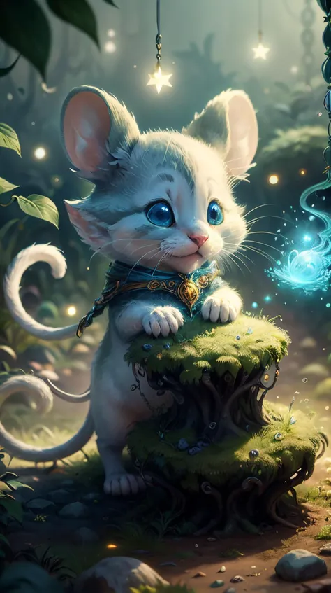 naturemagic Mouse magical energy dreams, synthesis, fantasy <lora:NatureMagic-20:0.8>