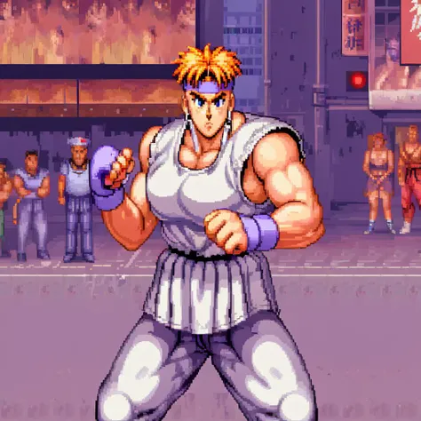 snes style,  ,portrait of of a fighter ready to fight,street background  <lora:snesSDXLv3.1:1>