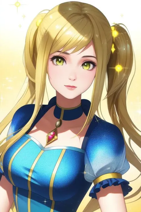 (kanamemadokaoutfit:1.2), (samus aran:1) dressed in (puffy (blue and yellow) magical girl outfit:1.2), (long straight blonde hair), magical girl, (perfect face, beautiful face, symmetric face), (sparkles, sparkling hair, sparkling clothes, sparkles around face:1.1), (shiny glossy translucent clothing:1.1),
8k, RAW photo, photo-realistic, masterpiece, best quality, absurdres, incredibly absurdres, huge filesize, extremely detailed, High quality texture, physically-based rendering, Ray tracing,