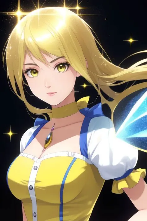 (kanamemadokaoutfit:1.2), (samus aran:1) dressed in (puffy (blue and yellow) magical girl outfit:1.2), (long straight blonde hair), magical girl, (perfect face, beautiful face, symmetric face), (sparkles, sparkling hair, sparkling clothes, sparkles around face:1.1), (shiny glossy translucent clothing:1.1),
8k, RAW photo, photo-realistic, masterpiece, best quality, absurdres, incredibly absurdres, huge filesize, extremely detailed, High quality texture, physically-based rendering, Ray tracing,